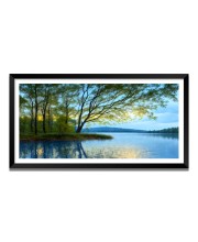 Nature Landscape Floating Frame Scenery Digital Print - 12x24 inch Modern Nature Wall Art for Living Room, Bedroom, Office, Hotels, Drawing Room