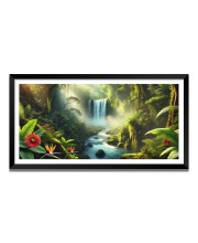 Nature Landscape Floating Frame Scenery Digital Print - 12x24 inch Modern Nature Wall Art for Living Room, Bedroom, Office, Hotels, Drawing Room