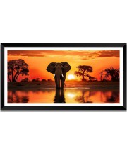 Nature Landscape Floating Frame Scenery Digital Print - 12x24 inch Modern Nature Wall Art for Living Room, Bedroom, Office, Hotels, Drawing Room