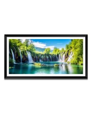 Nature Landscape Floating Frame Scenery Digital Print - 12x24 inch Modern Nature Wall Art for Living Room, Bedroom, Office, Hotels, Drawing Room