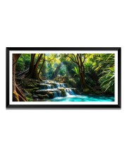 Nature Landscape Floating Frame Scenery Digital Print - 12x24 inch Modern Nature Wall Art for Living Room, Bedroom, Office, Hotels, Drawing Room