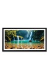 Nature Landscape Floating Frame Scenery Digital Print - 12x24 inch Modern Nature Wall Art for Living Room, Bedroom, Office, Hotels, Drawing Room