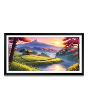 Nature Landscape Floating Frame Scenery Digital Print - 12x24 inch Modern Nature Wall Art for Living Room, Bedroom, Office, Hotels, Drawing Room Nature Landscape Floating Frame Scenery Digital Print - 12x24 inch Modern Nature Wall Art for Living Room, Bedroom, Office, Hotels, Drawing Room