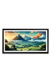 Nature Landscape Floating Frame Scenery Digital Print - 12x24 inch Modern Nature Wall Art for Living Room, Bedroom, Office, Hotels, Drawing Room