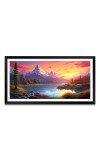 Nature Landscape Floating Frame Scenery Digital Print - 12x24 inch Modern Nature Wall Art for Living Room, Bedroom, Office, Hotels, Drawing Room Nature Landscape Floating Frame Scenery Digital Print - 12x24 inch Modern Nature Wall Art for Living Room, Bedroom, Office, Hotels, Drawing Room