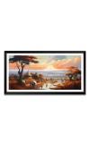 Nature Landscape Floating Frame Scenery Digital Print - 12x24 inch Modern Nature Wall Art for Living Room, Bedroom, Office, Hotels, Drawing Room