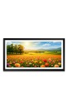 Nature Landscape Floating Frame Scenery Digital Print - 12x24 inch Modern Nature Wall Art for Living Room, Bedroom, Office, Hotels, Drawing Room