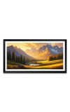 Nature Landscape Floating Frame Scenery Digital Print - 12x24 inch Modern Nature Wall Art for Living Room, Bedroom, Office, Hotels, Drawing Room