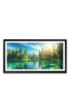 Nature Landscape Floating Frame Scenery Digital Print - 12x24 inch Modern Nature Wall Art for Living Room, Bedroom, Office, Hotels, Drawing Room
