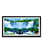 Nature Landscape Floating Frame Scenery Digital Print - 12x24 inch Modern Nature Wall Art for Living Room, Bedroom, Office, Hotels, Drawing Room