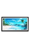 Nature Landscape Floating Frame Scenery Digital Print - 12x24 inch Modern Nature Wall Art for Living Room, Bedroom, Office, Hotels, Drawing Room