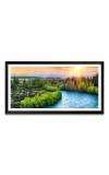 Nature Landscape Floating Frame Scenery Digital Print - 12x24 inch Modern Nature Wall Art for Living Room, Bedroom, Office, Hotels, Drawing Room