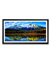 Nature Landscape Floating Frame Scenery Digital Print - 12x24 inch Modern Nature Wall Art for Living Room, Bedroom, Office, Hotels, Drawing Room