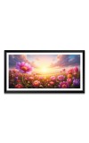 Nature Landscape Floating Frame Scenery Digital Print - 12x24 inch Modern Nature Wall Art for Living Room, Bedroom, Office, Hotels, Drawing Room