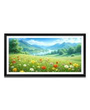 Nature Landscape Floating Frame Scenery Digital Print - 12x24 inch Modern Nature Wall Art for Living Room, Bedroom, Office, Hotels, Drawing Room
