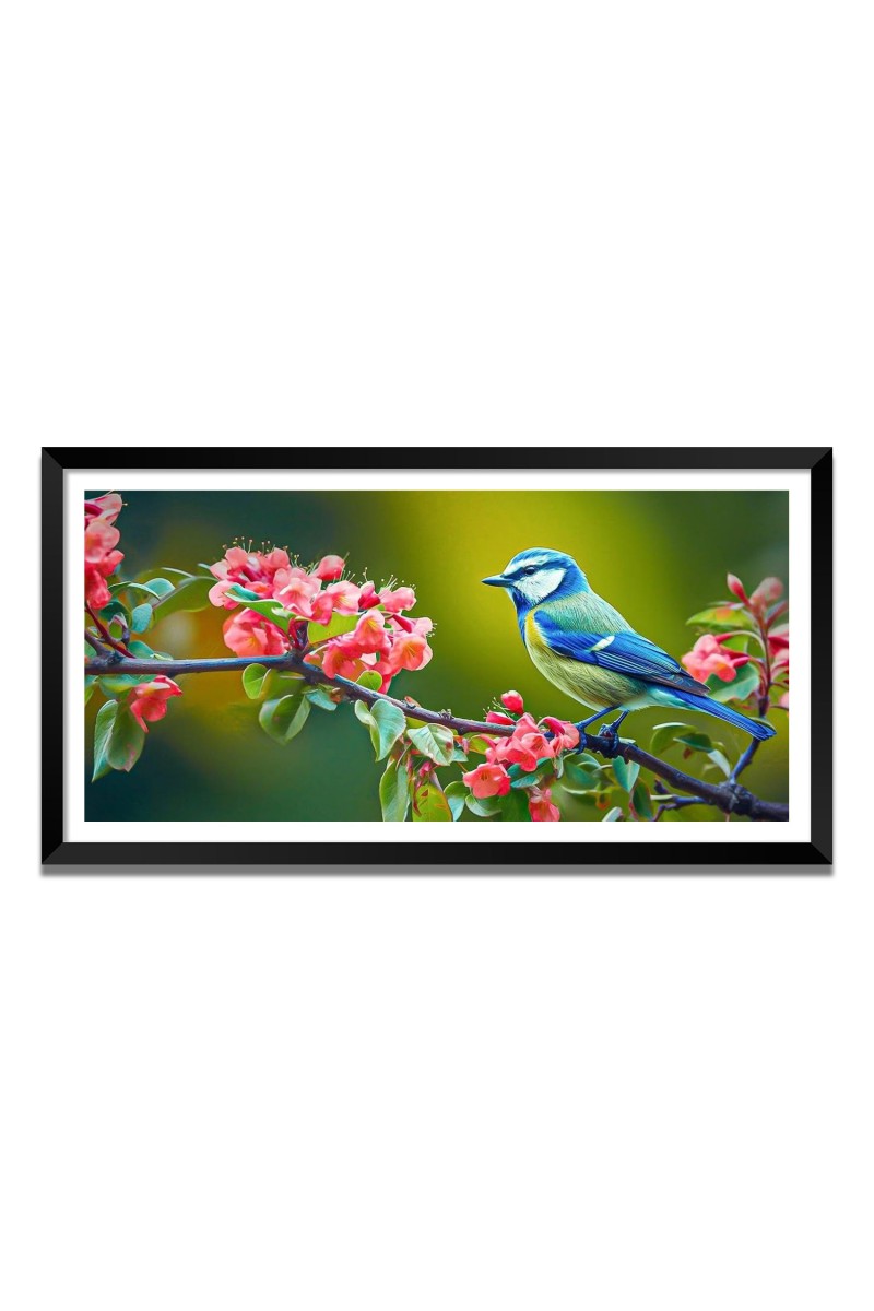 Nature Landscape Floating Frame Scenery Digital Print - 12x24 inch Modern Nature Wall Art for Living Room, Bedroom, Office, Hotels, Drawing Room