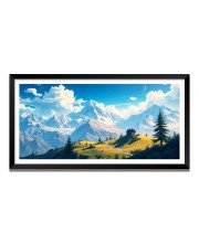 Nature Landscape Floating Frame Scenery Digital Print - 12x24 inch Modern Nature Wall Art for Living Room, Bedroom, Office, Hotels, Drawing Room