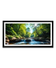 Nature Landscape Floating Frame Scenery Digital Print - 12x24 inch Modern Nature Wall Art for Living Room, Bedroom, Office, Hotels, Drawing Room