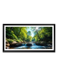 Nature Landscape Floating Frame Scenery Digital Print - 12x24 inch Modern Nature Wall Art for Living Room, Bedroom, Office, Hotels, Drawing Room