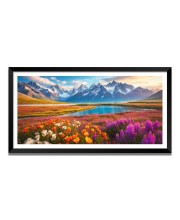 Nature Landscape Floating Frame Scenery Digital Print - 12x24 inch Modern Nature Wall Art for Living Room, Bedroom, Office, Hotels, Drawing Room