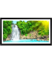 Nature Landscape Floating Frame Scenery Digital Print - 12x24 inch Modern Nature Wall Art for Living Room, Bedroom, Office, Hotels, Drawing Room