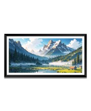 Nature Landscape Floating Frame Scenery Digital Print - 12x24 inch Modern Nature Wall Art for Living Room, Bedroom, Office, Hotels, Drawing Room