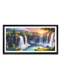 Nature Landscape Floating Frame Scenery Digital Print - 12x24 inch Modern Nature Wall Art for Living Room, Bedroom, Office, Hotels, Drawing Room