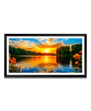 Nature Landscape Floating Frame Scenery Digital Print - 12x24 inch Modern Nature Wall Art for Living Room, Bedroom, Office, Hotels, Drawing Room Nature Landscape Floating Frame Scenery Digital Print - 12x24 inch Modern Nature Wall Art for Living Room, Bedroom, Office, Hotels, Drawing Room