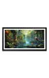 Nature Landscape Floating Frame Scenery Digital Print - 12x24 inch Modern Nature Wall Art for Living Room, Bedroom, Office, Hotels, Drawing Room