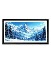 Nature Landscape Floating Frame Scenery Digital Print - 12x24 inch Modern Nature Wall Art for Living Room, Bedroom, Office, Hotels, Drawing Room