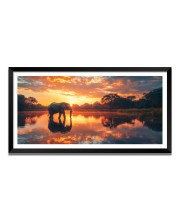 Nature Landscape Floating Frame Scenery Digital Print - 12x24 inch Modern Nature Wall Art for Living Room, Bedroom, Office, Hotels, Drawing Room