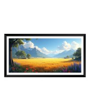 Nature Landscape Floating Frame Scenery Digital Print - 12x24 inch Modern Nature Wall Art for Living Room, Bedroom, Office, Hotels, Drawing Room