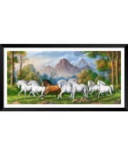 Nature Landscape Floating Frame Scenery Digital Print - 12x24 inch Modern Nature Wall Art for Living Room, Bedroom, Office, Hotels, Drawing Room