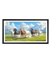 Nature Landscape Floating Frame Scenery Digital Print - 12x24 inch Modern Nature Wall Art for Living Room, Bedroom, Office, Hotels, Drawing Room