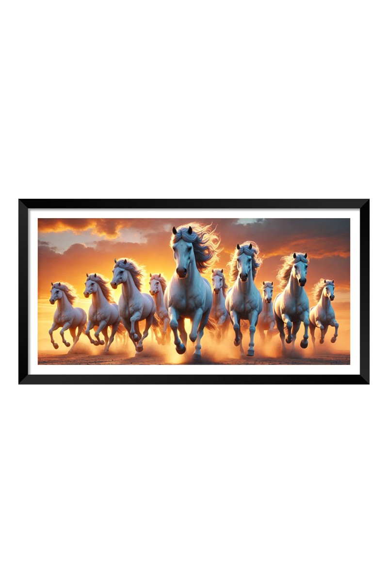 Nature Landscape Floating Frame Scenery Digital Print - 12x24 inch Modern Nature Wall Art for Living Room, Bedroom, Office, Hotels, Drawing Room