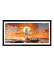 Nature Landscape Floating Frame Scenery Digital Print - 12x24 inch Modern Nature Wall Art for Living Room, Bedroom, Office, Hotels, Drawing Room