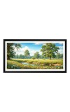 Nature Landscape Floating Frame Scenery Digital Print - 12x24 inch Modern Nature Wall Art for Living Room, Bedroom, Office, Hotels, Drawing Room