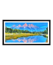 Nature Landscape Floating Frame Scenery Digital Print - 12x24 inch Modern Nature Wall Art for Living Room, Bedroom, Office, Hotels, Drawing Room