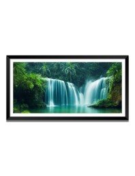 Nature Landscape Floating Frame Scenery Digital Print - 12x24 inch Modern Nature Wall Art for Living Room, Bedroom, Office, Hotels, Drawing Room