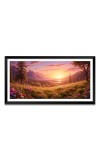 Nature Landscape Floating Frame Scenery Digital Print - 12x24 inch Modern Nature Wall Art for Living Room, Bedroom, Office, Hotels, Drawing Room
