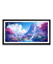 Nature Landscape Floating Frame Scenery Digital Print - 12x24 inch Modern Nature Wall Art for Living Room, Bedroom, Office, Hotels, Drawing Room