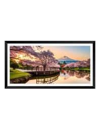 Nature Landscape Floating Frame Scenery Digital Print - 12x24 inch Modern Nature Wall Art for Living Room, Bedroom, Office, Hotels, Drawing Room