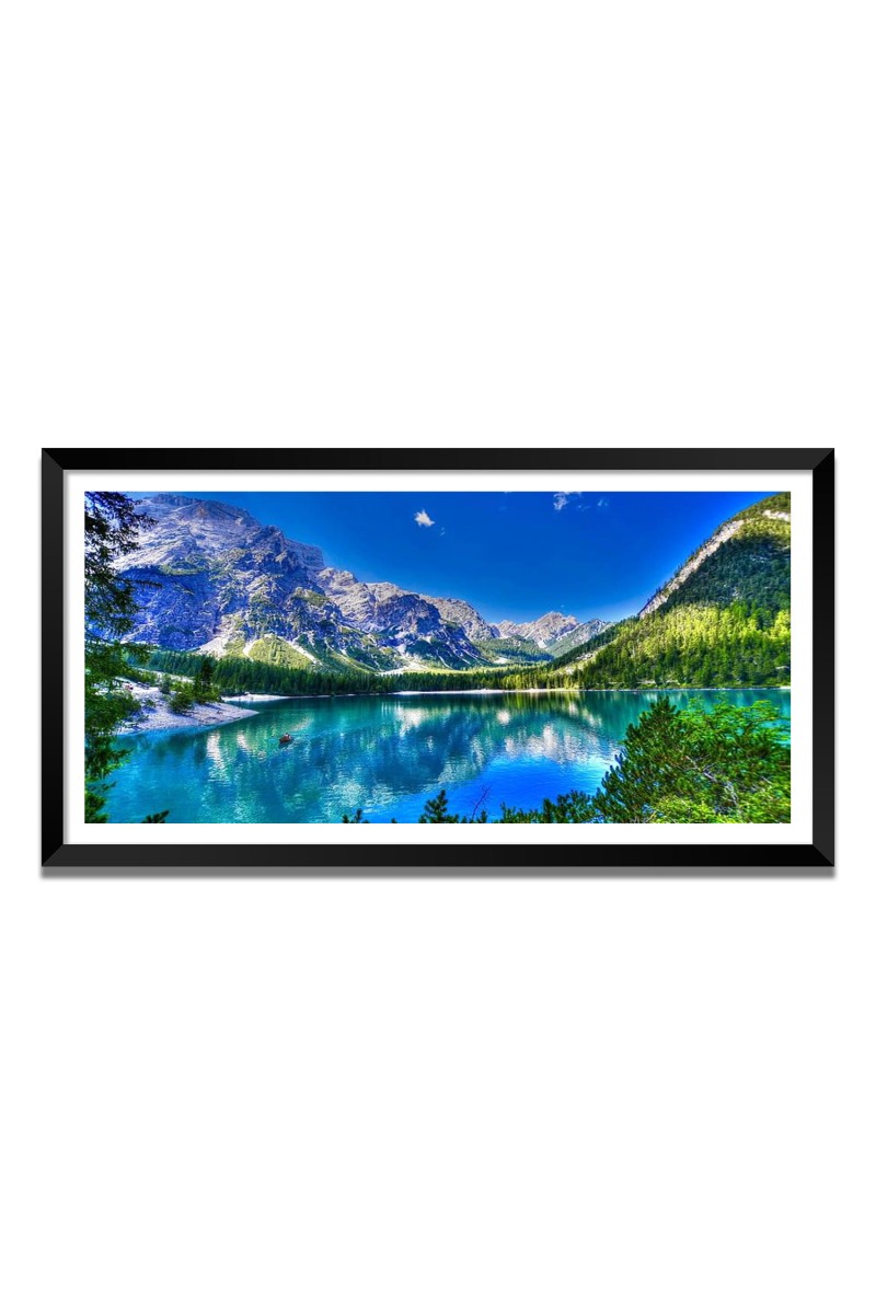 Nature Landscape Floating Frame Scenery Digital Print - 12x24 inch Modern Nature Wall Art for Living Room, Bedroom, Office, Hotels, Drawing Room