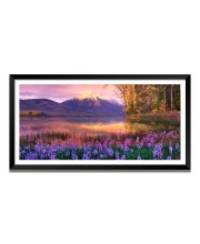 Nature Landscape Floating Frame Scenery Digital Print - 12x24 inch Modern Nature Wall Art for Living Room, Bedroom, Office, Hotels, Drawing Room