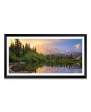 Nature Landscape Floating Frame Scenery Digital Print - 12x24 inch Modern Nature Wall Art for Living Room, Bedroom, Office, Hotels, Drawing Room