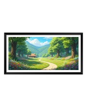 Nature Landscape Floating Frame Scenery Digital Print - 12x24 inch Modern Nature Wall Art for Living Room, Bedroom, Office, Hotels, Drawing Room Nature Landscape Floating Frame Scenery Digital Print - 12x24 inch Modern Nature Wall Art for Living Room, Bedroom, Office, Hotels, Drawing Room