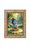 Gopal Krishna Digital Print Photo 6.7x8.7 inches  (I24) - Vibrant Religious Wall Art for Home or Office Decor.