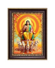 Lord surya Digital Print Photo 6.7x8.7 inches  (I24) - Vibrant Religious Wall Art for Home or Office Decor.