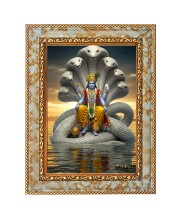 Lord Vishnu Digital Print Photo 6.7x8.7 inches  (I24) - Vibrant Religious Wall Art for Home or Office Decor.