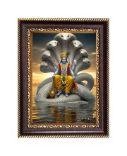 Lord Vishnu Digital Print Photo 6.7x8.7 inches  (I24) - Vibrant Religious Wall Art for Home or Office Decor.